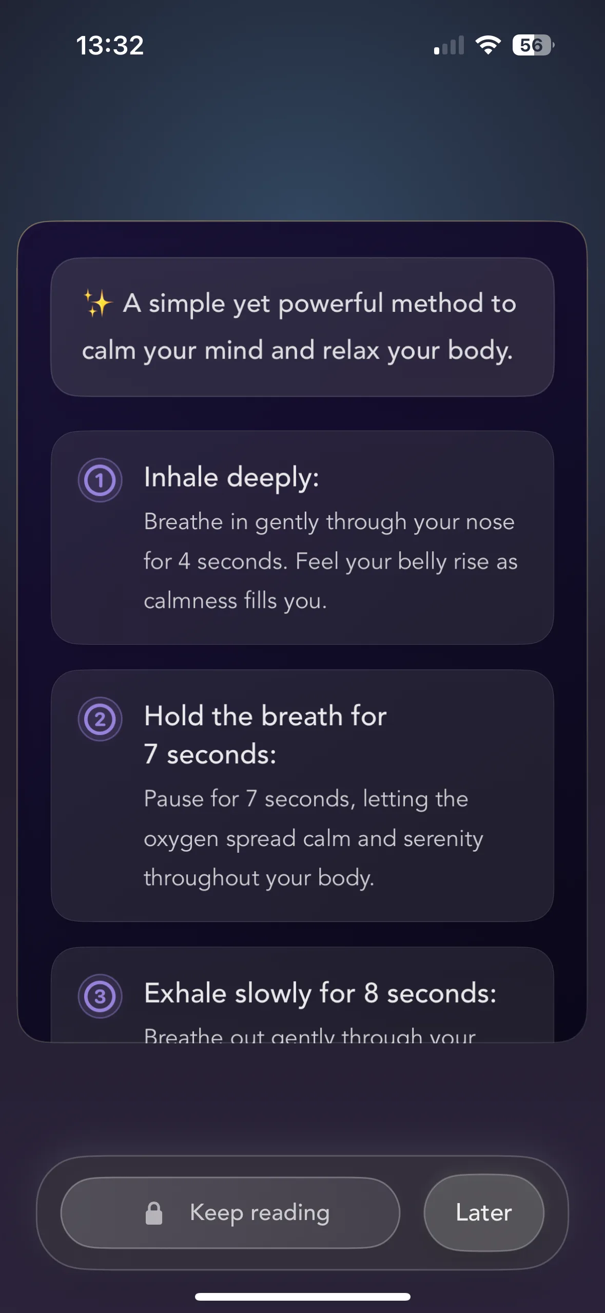 Follow one calm gesture